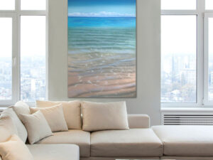 Original Tropical Beach Painting on Canvas - Salt and Sky