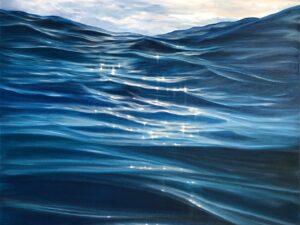 Contemporary Seascape Oil Painting - Dances with Waves