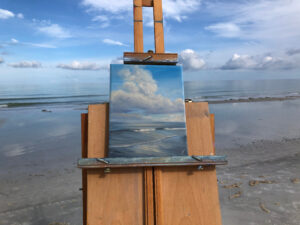 Original plein air beach painting