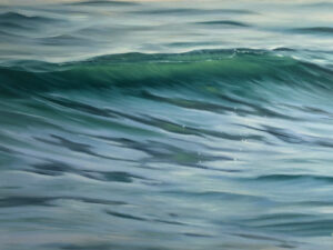 Original ocean wave painting - Emerald of the Sea