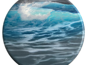 Rolling Together - original oil painting of ocean waves