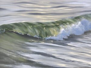 Realistic ocean wave painting - Spring Colors