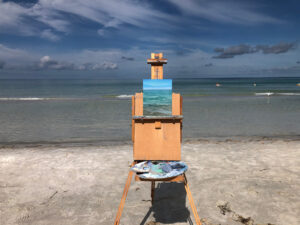 Crystal Clear Day - Original plein air seascape in oils