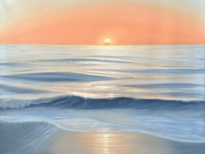 Shine On - commissioned ocean sunset painting