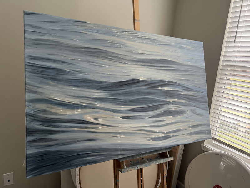 Original seascape painting Everglow