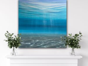 Aquatic Dreams 36x36" - Original Deep Ocean Painting (2023)