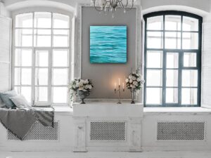 Time For a Swim - Ocean Waves Painting 24x24"(2023)