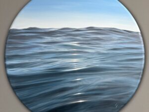 Boundless - Original Realistic Contemporary Seascape Painting oil on round 47" canvas