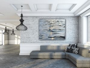 Shimmer in The Light 48x60"- Contemporary Waterscape Painting (2024)