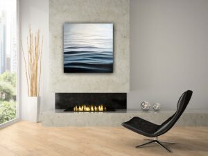 When Less is More - Minimalist Painting of Ocean Waves
