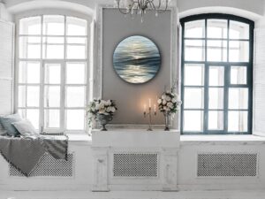 Golden Hour - Original Coastal Sunset Painting 24" (2024)