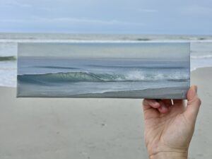 Summer Waves - Small Original Painting 12x4" (2024)