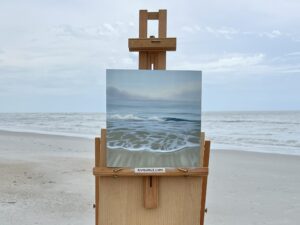 Salty Days - Plein Air Seascape Painting, oil on canvas board12x12" (2024)
