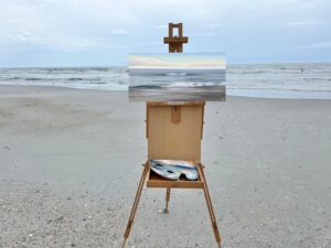 Just Breathe - Original Ocean Waves Painting 24x12" (2024)