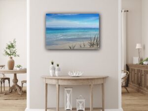 Caribbean Colors - Original Tropical Water Painting 36x24" (2024)