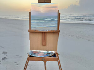 Sunrise Sky - Original Seascape Painting, oil on canvas 12x12" (2024)