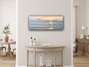 The Gift of Time - Coastal Sunrise Painting 40x16" (2024)