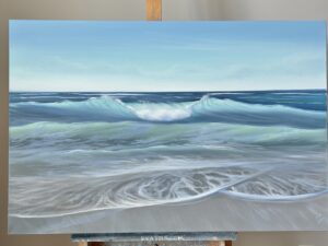 Sky, Sea and Sand - Original Beach Painting 36x24" (2025)
