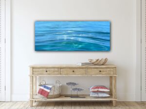 Clear View - Original Crystal Clear Water Painting 40x16" (2024)