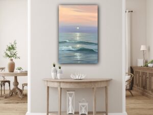 Evening Glow - Original Florida Gulf Coast Sunset Painting 24x36" (2025)