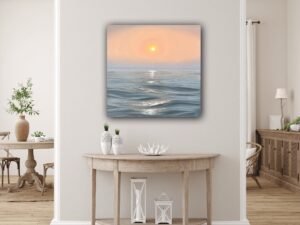 Sunshine Forever 36x36" - Original Coastal Sunrise Painting (2025)