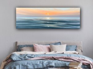 Light Path - Original Ocean Sunrise Painting 60x20" (2025)
