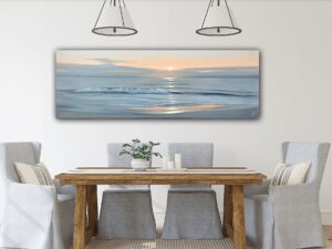 Lost In A Dream- Original Ocean Sunrise Painting 60x20" (2025)