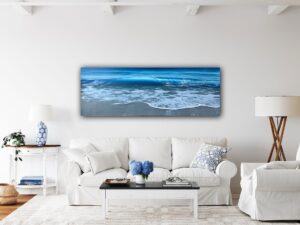 Blue Mind - Original Ocean Painting 60x20" (2025)