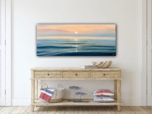 Future Tides - Coastal Sunrise Painting 40x16" (2025)