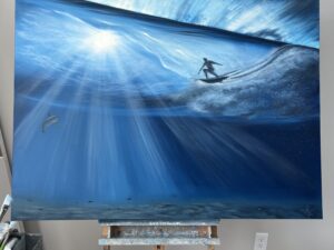 A Whole New World 48x36" - Commissioned Tropical Water Painting (balance), reserved for Spencer