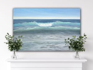 On Vacation - Original Tropical Water Painting 48x30" (2025)