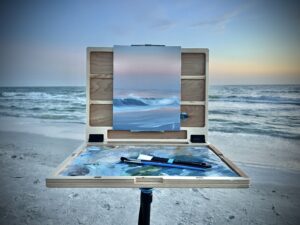 Afterglow - Plein Air Painting, oil on canvas 8x10", framed 9x11" (2025)
